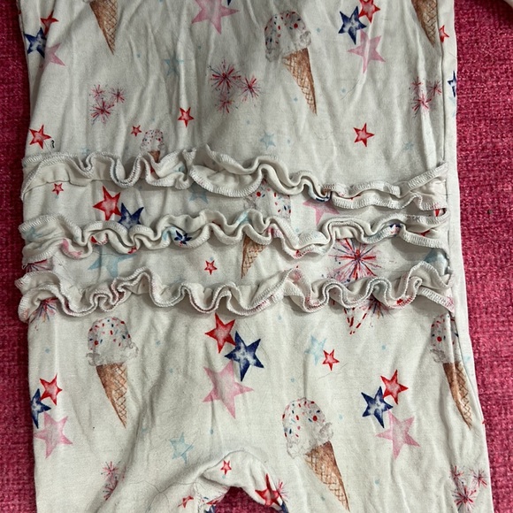 Little Pajama Co. Ice Cream Cone and Stars Print. SZ 6-9m - Picture 5 of 5